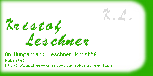 kristof leschner business card