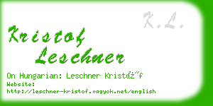 kristof leschner business card